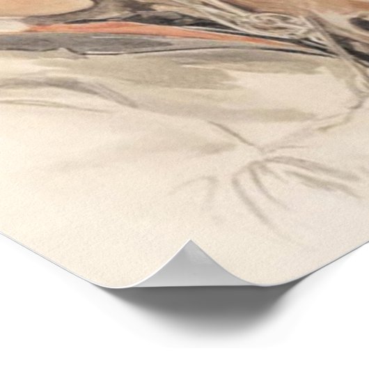 Poster Cheval et Lady Vintage (Coin)