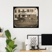 Poster Cheval et Panier Daguerreotype 1853 (Bureau à domicile)