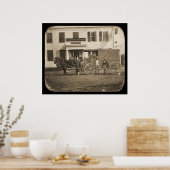 Poster Cheval et Panier Daguerreotype 1853 (Cuisine)