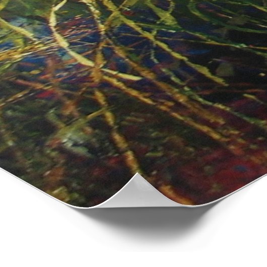 Poster Cheval et Poppys (Coin)