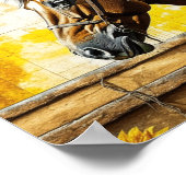 Poster Cheval et Tournesol Belle AI Art (Coin)