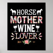 Poster Cheval Fête des Mères Cheval Mère Vin Louveur (Devant)