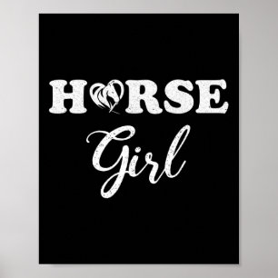 Poster Cheval Fille Equestre Cheval équitation Lover Hors