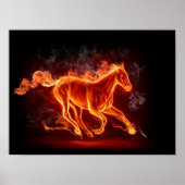Poster Cheval flamboyant (Devant)