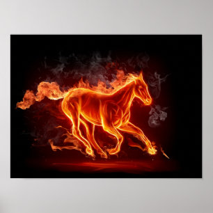 Poster Cheval flamboyant