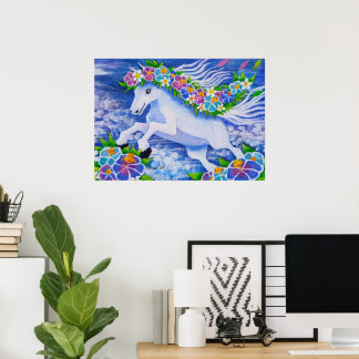 Poster Cheval Floral
