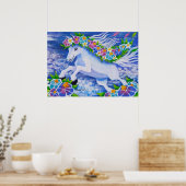 Poster Cheval Floral (Cuisine)