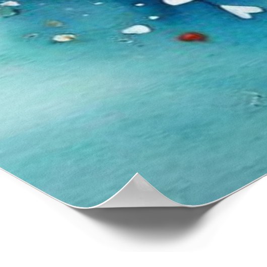 Poster Cheval floral mignon (Coin)