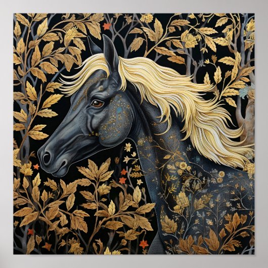 Poster Cheval forestier (Devant)