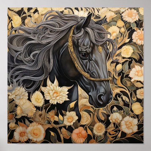 Poster Cheval forestier (Devant)