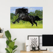 Poster Cheval friésien (Bureau à domicile)
