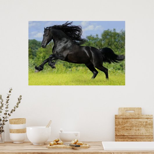 Poster Cheval friésien (Cuisine)