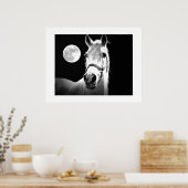 Poster Cheval & Fullmoon (Cuisine)