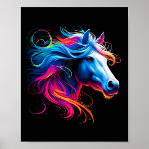 Poster Cheval Girl équitation