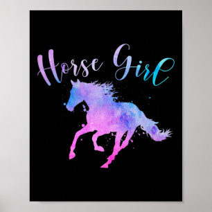 Poster Cheval Girl Funny Horse Lover Equestre Rider Sayi
