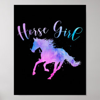 Poster Cheval Girl Funny Horse Lover Equestre Rider Sayi