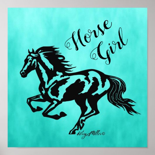 Poster Cheval Girl, Horse (Devant)