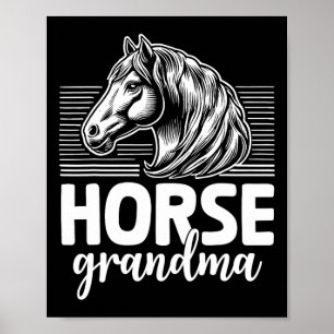 Poster Cheval Grand-mère Chevaux équitation