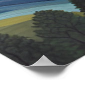 Poster Cheval gris dans une nuit étoilée (Coin)