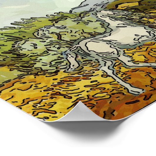 Poster Cheval, Hommage Van Gogh (Coin)