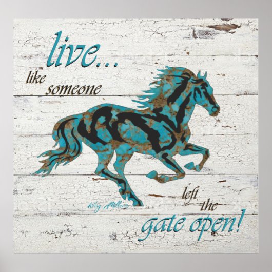 Poster Cheval inspirant (Devant)