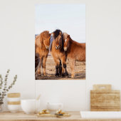 Poster Cheval islandais en hiver (Cuisine)
