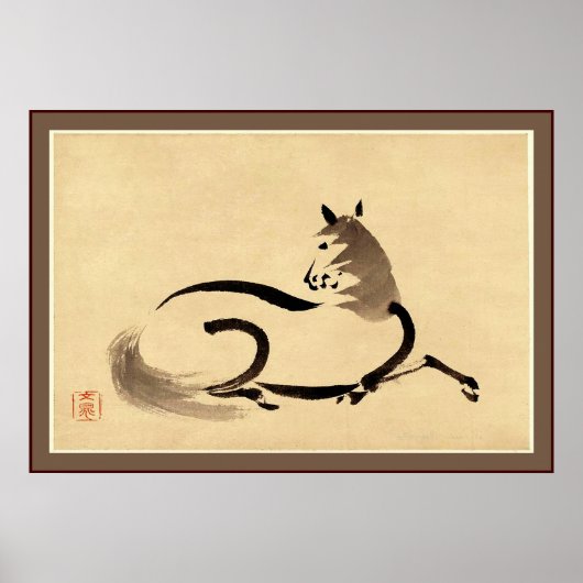 Poster Cheval ~ Japonais Vintage (Devant)