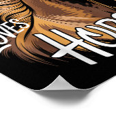 Poster Cheval Juste Une Fille Qui Aime Les Chevaux (Coin)