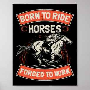 Poster Cheval Lover Cadeau Femmes équestre Fille cheval H