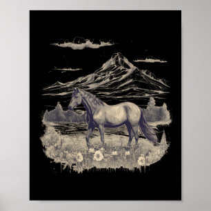 Poster Cheval Lover Cadeaux Femmes Ados Filles Cheval Sau