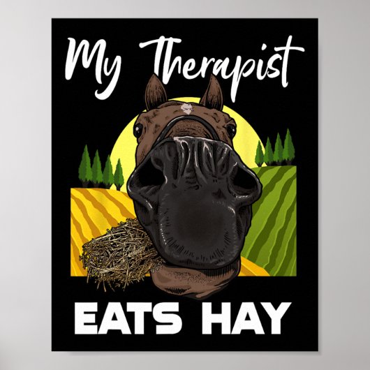 Poster Cheval Lover Horseback équitation Hay Horse Rider (Devant)