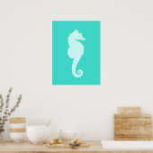 Poster Cheval Marin Turquoise (Cuisine)