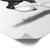 Poster Cheval monochrome Gypsy Vanner (Coin)