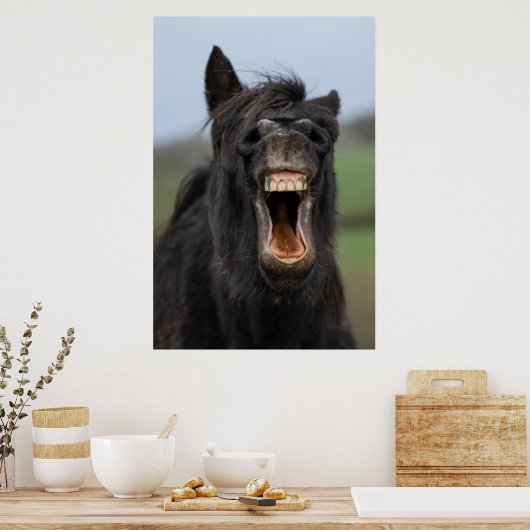 Poster Cheval Montrant Ses Dents (Cuisine)