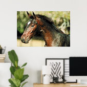 Poster Cheval Mosaic Effet (Bureau à domicile)