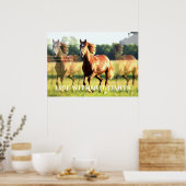 Poster Cheval Motivationnel Vit Sans Limites (Cuisine)