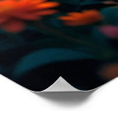 Poster Cheval Mystique dans un Champ de Fleurs (Coin)