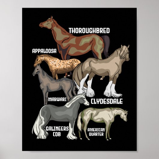 Poster Cheval Naît Cheval Équitation Cadeau Femmes Chevau (Devant)