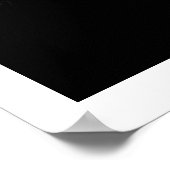 Poster Cheval Noir & Blanc (Coin)