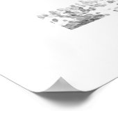 Poster Cheval Noir Blanc en Course (Coin)