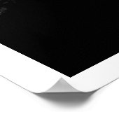 Poster Cheval noir et blanc (Coin)