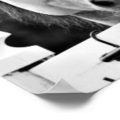 Poster Cheval noir et blanc (Coin)