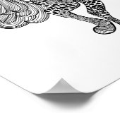 Poster Cheval noir inspiré 2 (Coin)