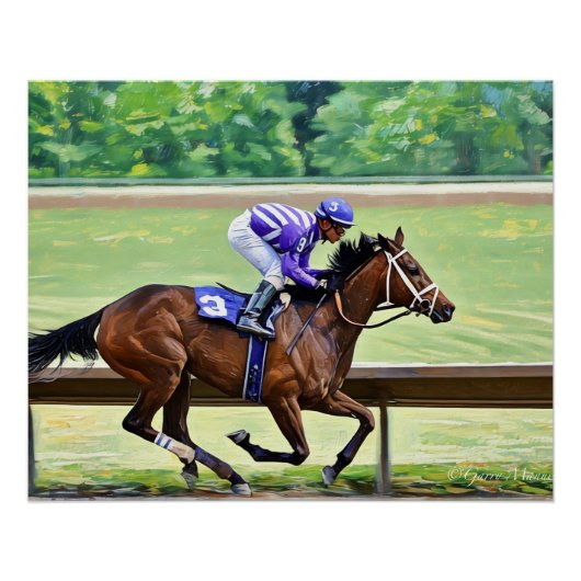 Poster Cheval - Observer - gagnant à Finger Lakes 6/28 (Devant)