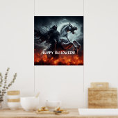 Poster Cheval pâle et la mort Halloween (Cuisine)