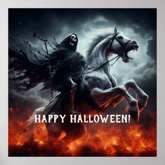 Poster Cheval pâle et la mort Halloween (Devant)