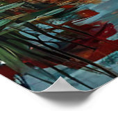 Poster Cheval par Sunset Stream dans une forêt d'automne (Coin)