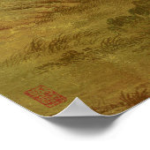 Poster Cheval pâturage dans les banlieues Art (Coin)