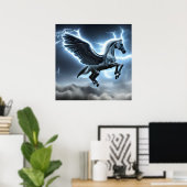 Poster cheval pegasus éclair (Bureau à domicile)