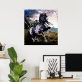 Poster Cheval peint en bleu Apache (Bureau à domicile)